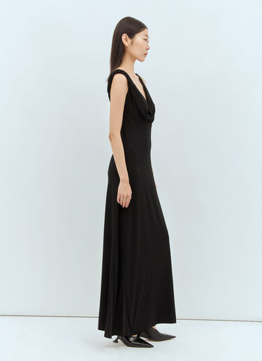 TOTEME Twist Drape Dress Black tot0257021