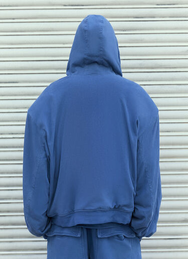 GREG ROSS リバーシブル タオル素材フード付きスウェットシャツ ブルー grr0157006