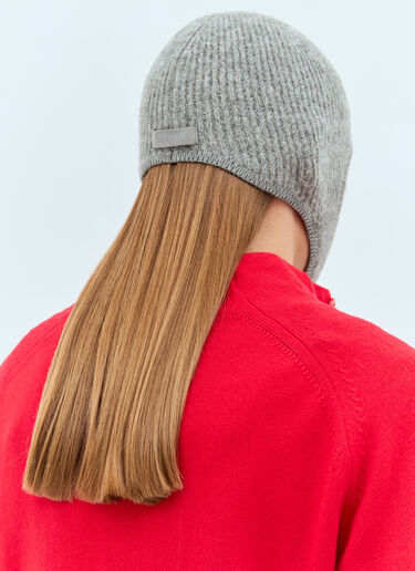 Jacquemus La Capuche Gros Grain Beanie Hat Grey jac0158023