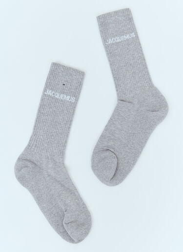 Jacquemus Les Chaussettes Logo Socks Grey jac0158032