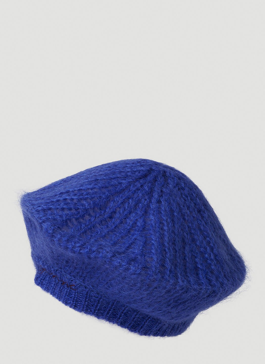 GANNI Brushed Knit Beret in Blue | LN-CC®