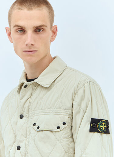 Stone Island Quilted Jacket Beige sto0158016