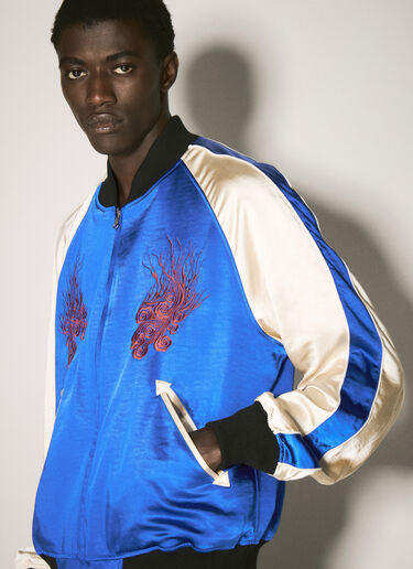 Y-3 JFA Embroidered Satin Jacket Blue yjf0158013