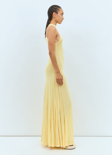 Jacquemus La Robe Maille Sculta Dress Yellow jac0258003