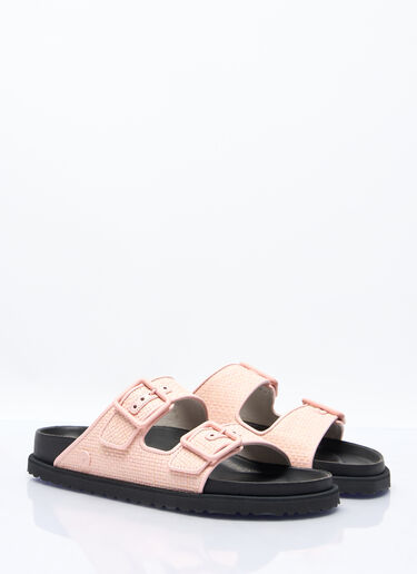 Birkenstock 1774 Arizona Raffia Luxe Sandals Pink brs0258001