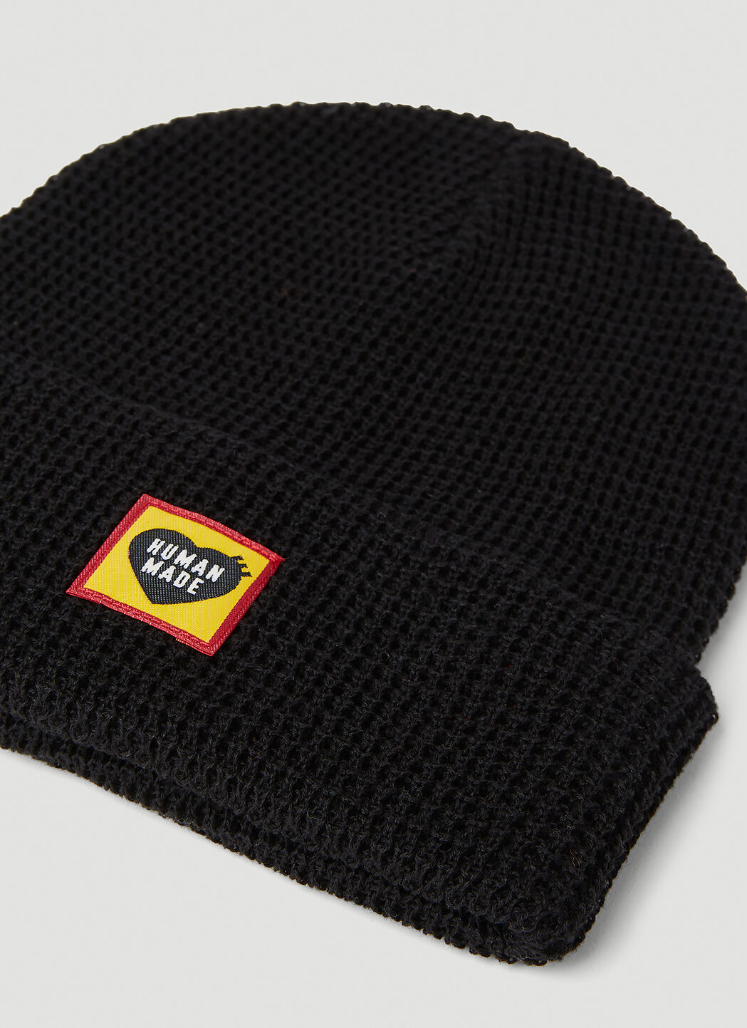 Human Made Men's Waffle Knit Beanie Hat in Black | LN-CC®