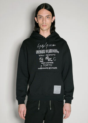 Yohji Yamamoto Neighborhood Hooded Sweatshirt Black yoy0158005