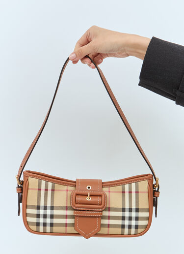 Burberry Check Sling Shoulder Bag Beige bur0257036