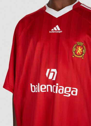 Balenciaga X Adidas Oversized Soccer Jersey in Red for Men