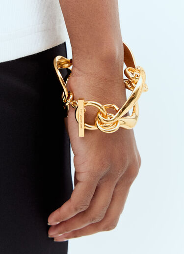 Saint Laurent Oversized Hook-Chain Bracelet Gold sla0254068