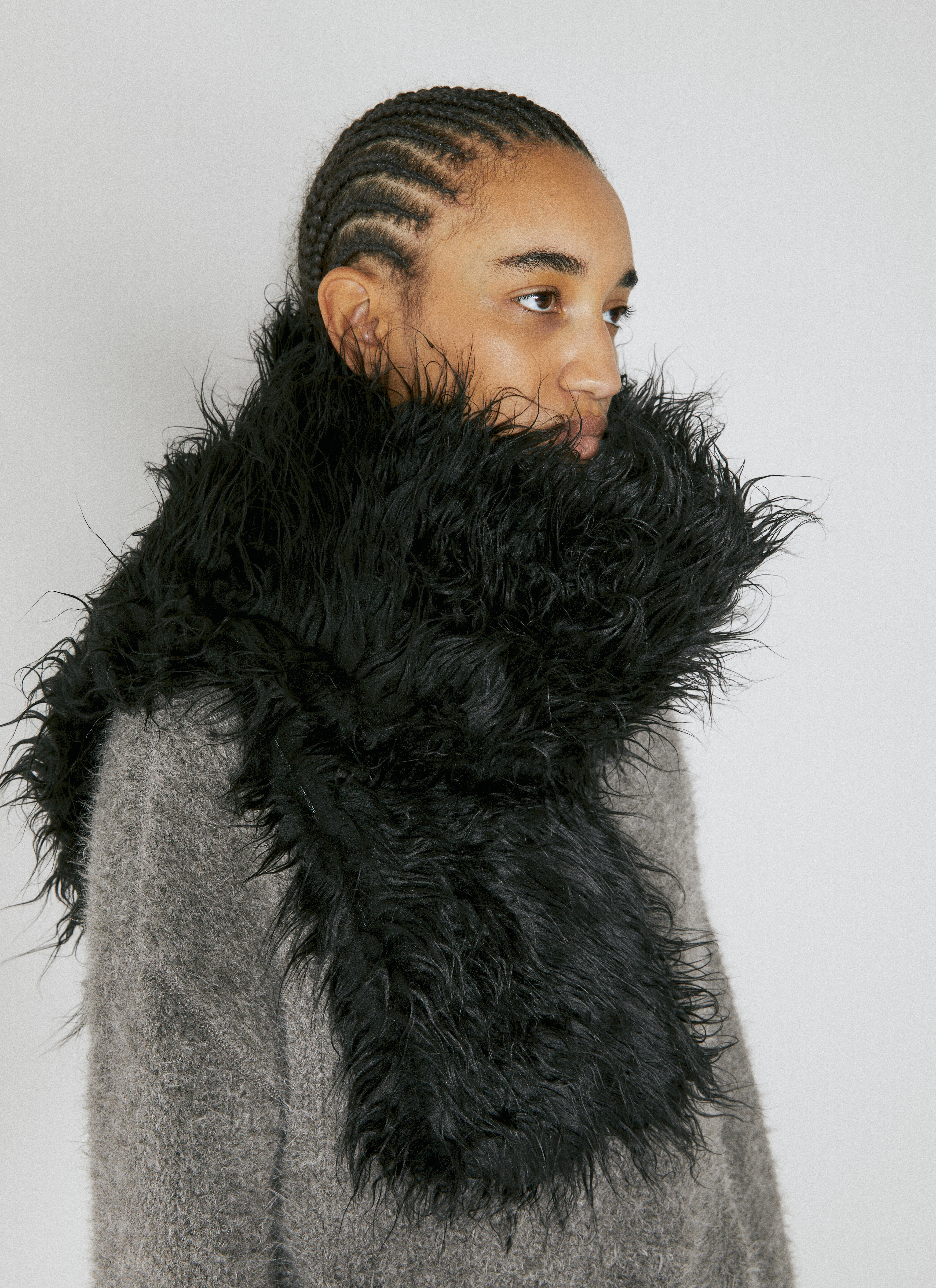 OUR LEGACY FROSS SCARF BLACK FAKE FUR