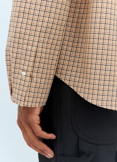 Miu Miu Check Shirt Beige miu0157006