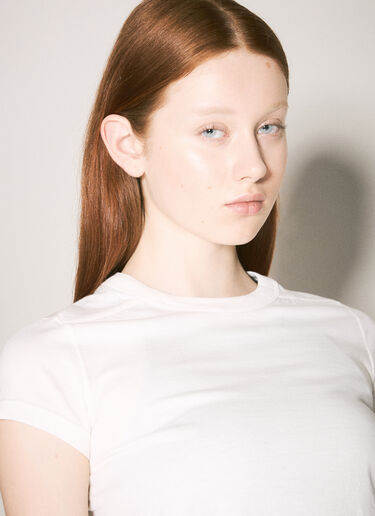 Rick Owens Cropped Level T-Shirt White ric0257009