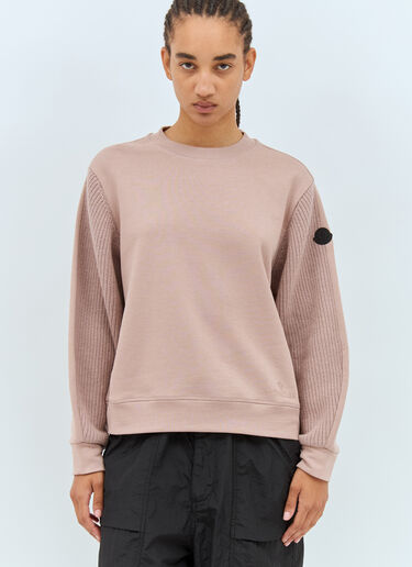 Moncler Wool Panels Sweatshirt Pink mon0257045