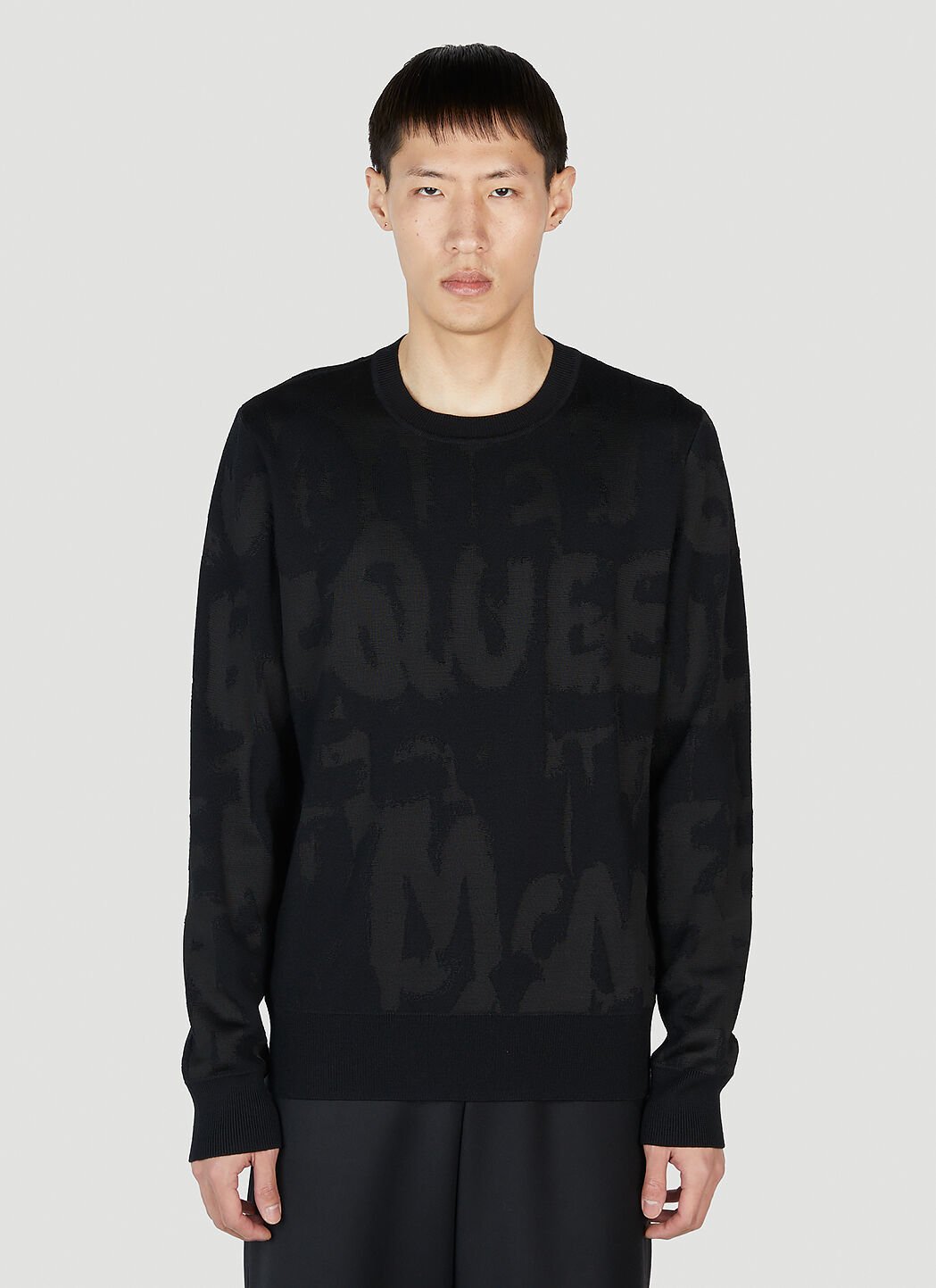 Alexander McQueen Logo Sweater Black amq0152016