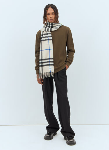 Burberry Giant Check Cashmere Scarf Beige bur0157032