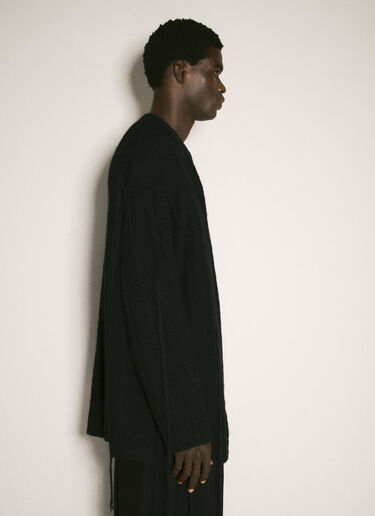 Yohji Yamamoto Cable Knit Sweater Black yoy0158007