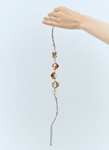Marni Encased Pearls Branch Necklace Gold mni0257025