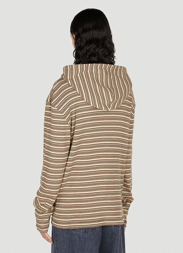 Acne Studios Striped Hooded Sweatshirt Brown acn0151024