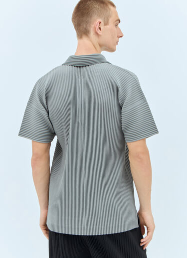 Homme Plissé Issey Miyake メイ プリーツ ポロシャツ  グレー hmp0157008