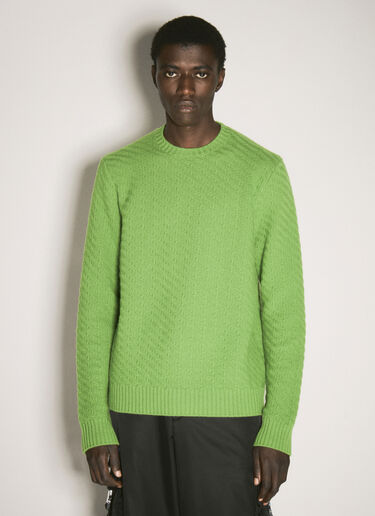 Prada Wool-And-Cashmere-Blend Sweater Green pra0158010