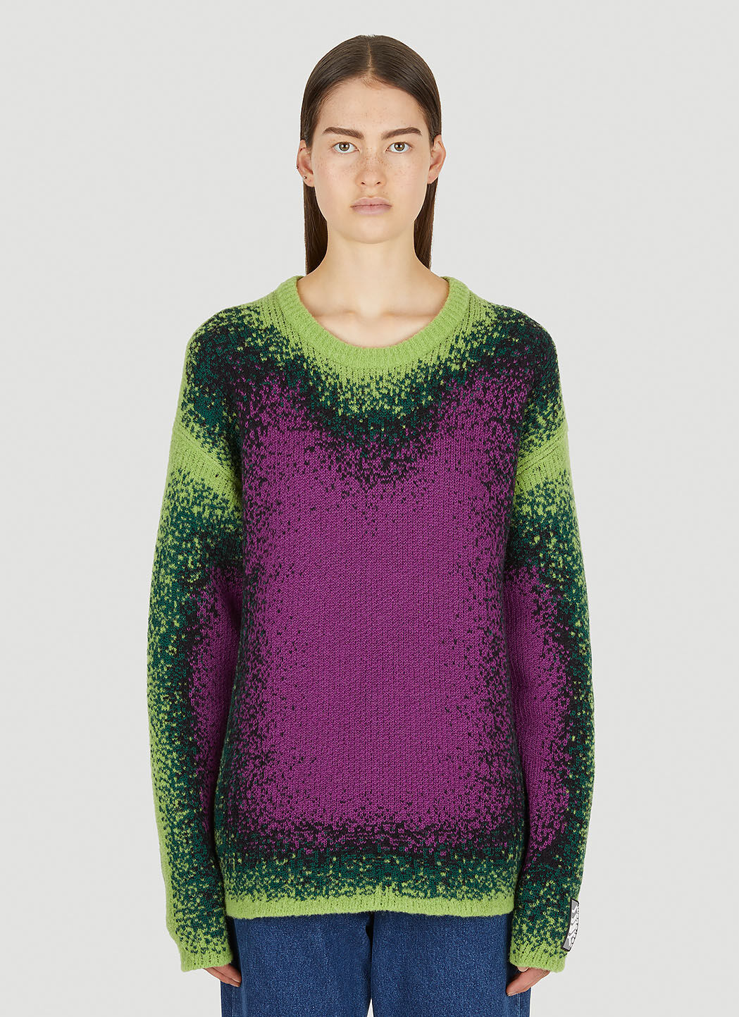 Y/Project Gradient Knit Sweater in Green | LN-CC