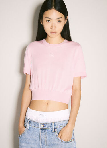 Alexander Wang Wool Crop Top Pink awg0257009