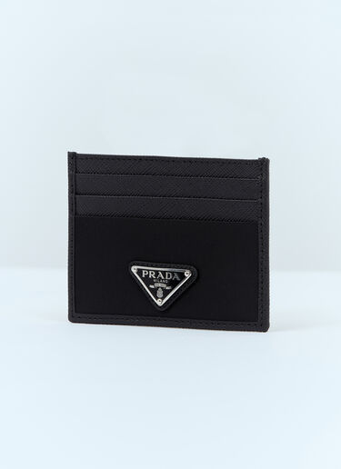 Prada Re-Nylon And Saffiano Leather Cardholder Black pra0158021