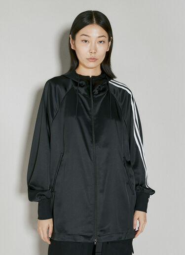 Y-3 Satin Hooded Track Jacket Black yyy0254005