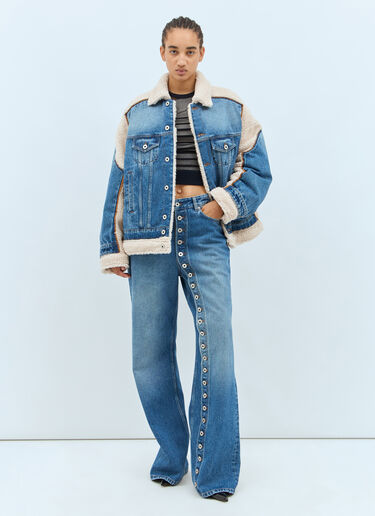 Jean Paul Gaultier Buttoned Leg Jeans Blue jpg0357002