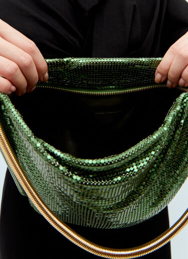 Rabanne Pixel Tube Shoulder Bag Green pac0255035