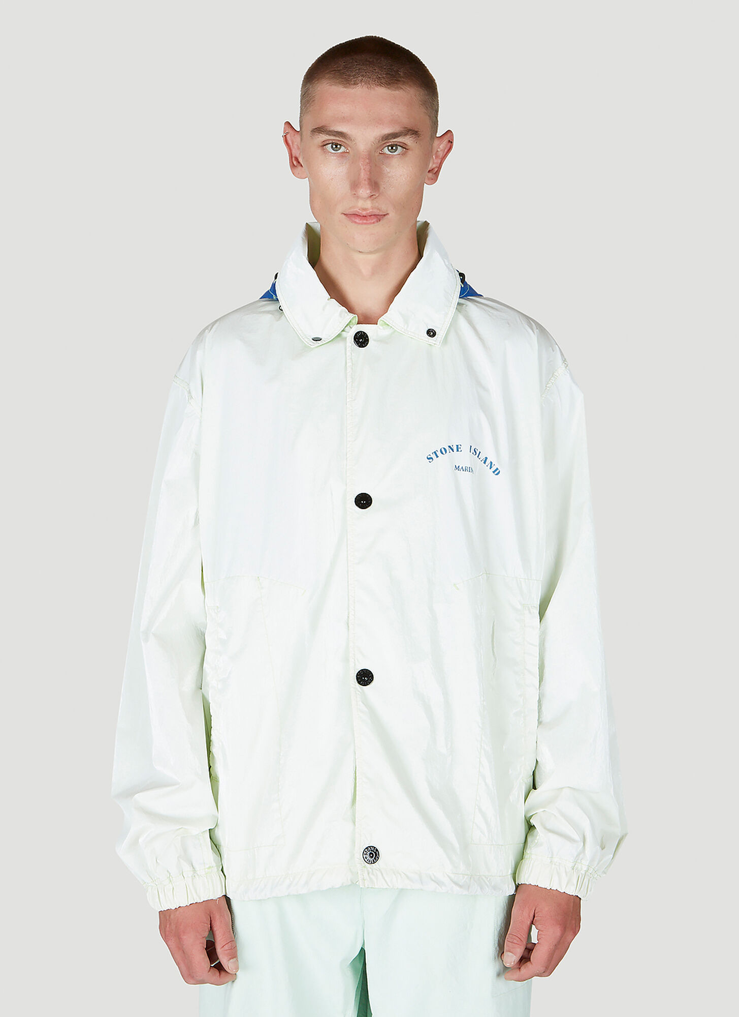 Stone Island Marina Coach Jacket In White | ModeSens