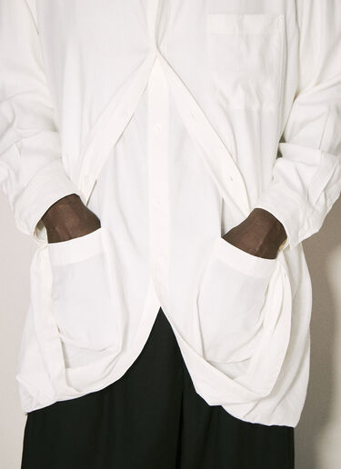 Yohji Yamamoto Layered Shirt White yoy0158004