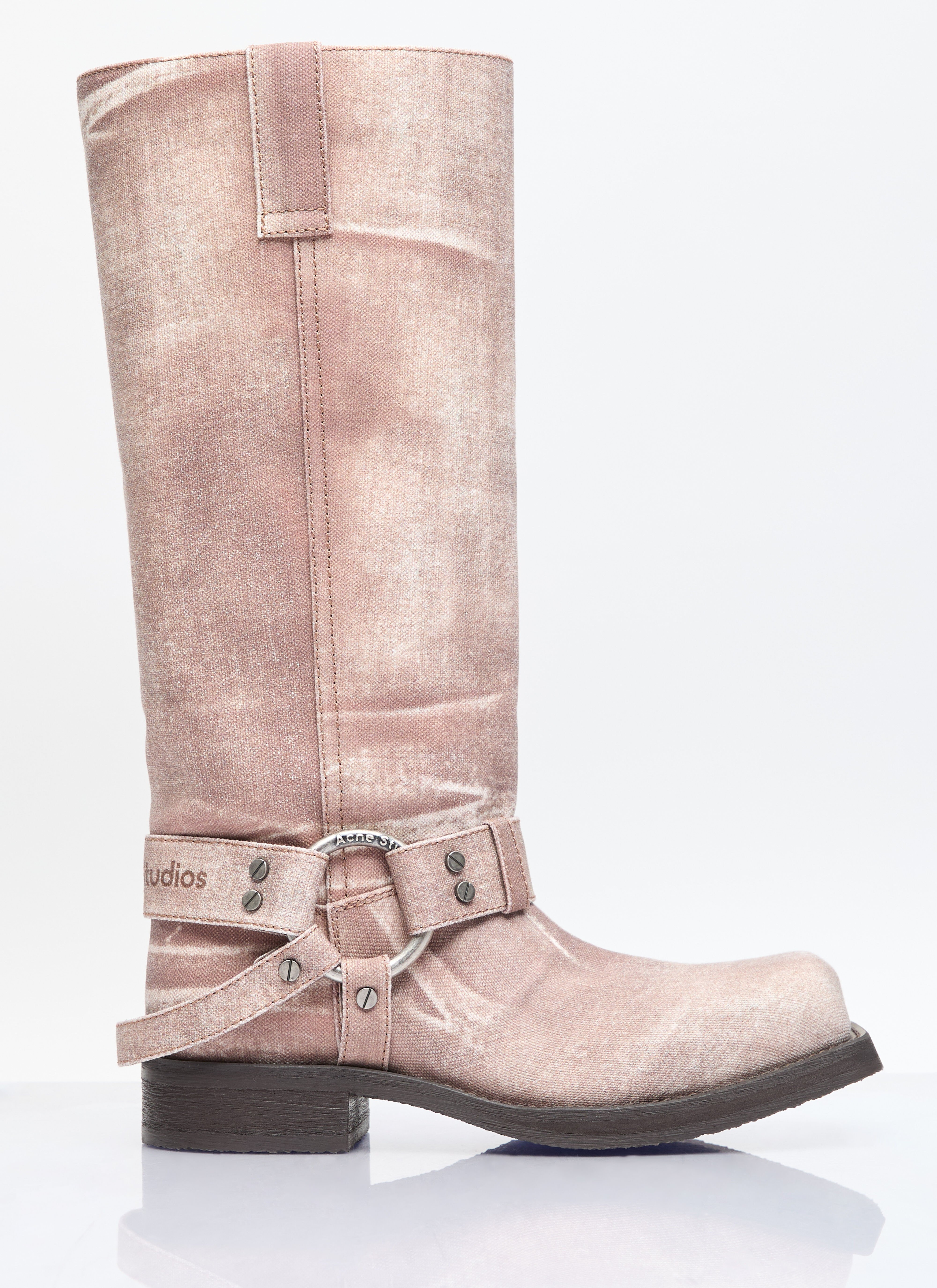 Moncler Pull-On Denim Boots Camel mon0257001