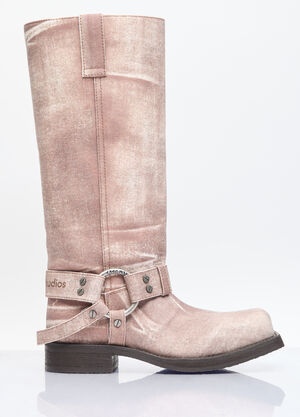 Acne Studios Pull-On Denim Boots Brown acn0257022
