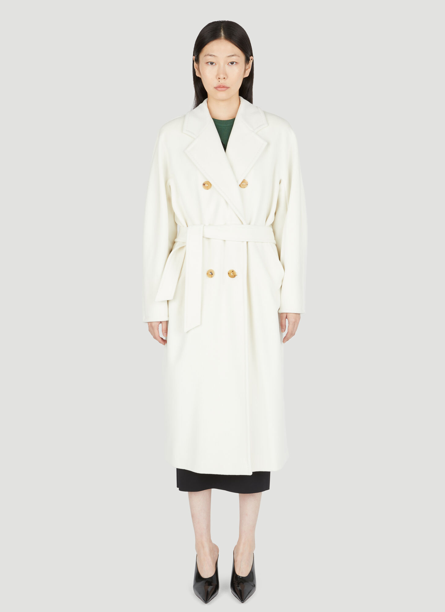 Max Mara Madame Coat In White