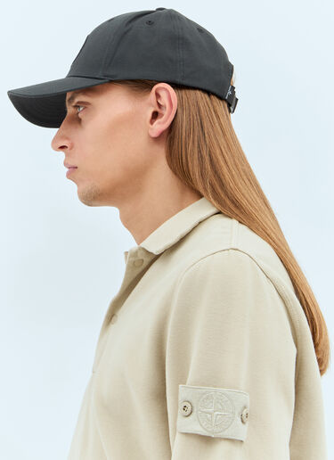 Stone Island Logo Patch Baseball Cap Grey sto0158056