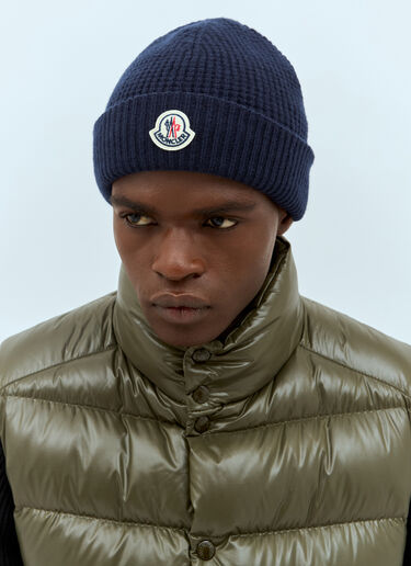 Moncler 徽标贴饰无檐便帽  藏蓝色 mon0158033