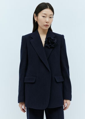 Versace Buttonless Tailored Blazer Blue ver0255008