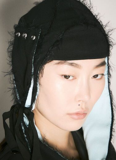 Kiko Kostadinov Twisted Ribbon Beanie Black kko0254013