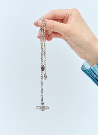 Vivienne Westwood Mini Bas Relief Necklace Silver vww0356006