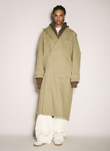 Entire Studios Canvas Trench Coat Khaki ent0157017