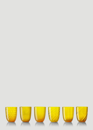 NasonMoretti Set of Six Idra Water Glass Yellow wps0644526