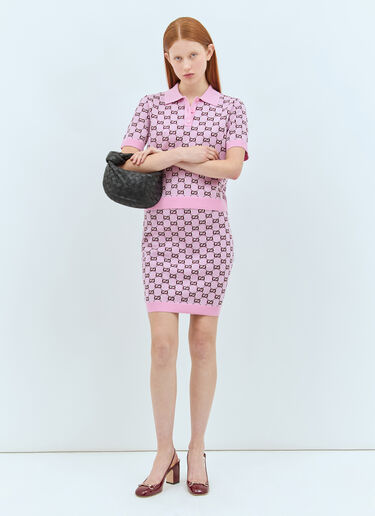 Gucci GG Wool Mini Skirt Pink guc0257046