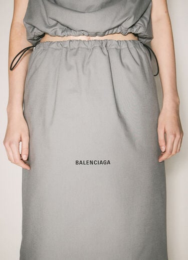 Balenciaga 鞋袋风格中长半裙 灰色 bal0258003