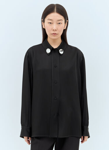 Jil Sander 새틴 셔츠 블랙 jil0257003