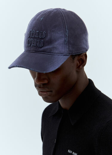 Miu Miu Denim Baseball Cap Navy miu0157010