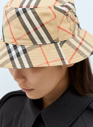 Burberry Check Bucket Hat Beige bur0357001