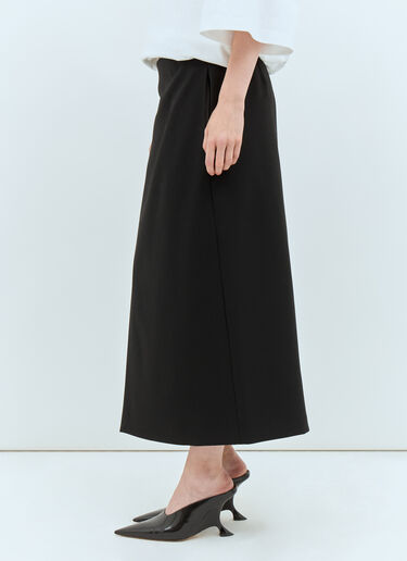 The Row Kavi Midi Skirt Black row0257002