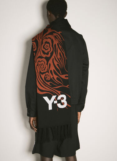 Y-3 JFA Logo Jacquard Scarf Black yjf0158014